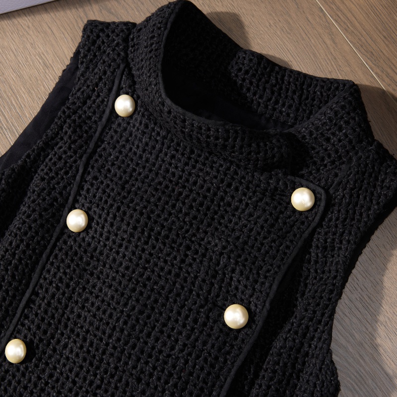 ❤️CHANEL 經典黑金配色連衣裙 無袖-1