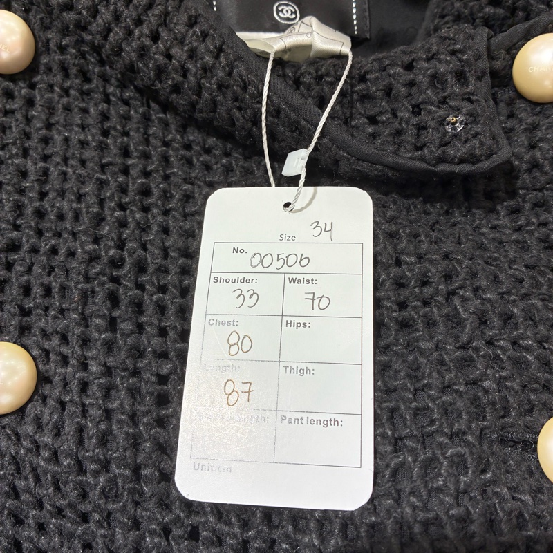 ❤️CHANEL 經典黑金配色連衣裙 無袖-7