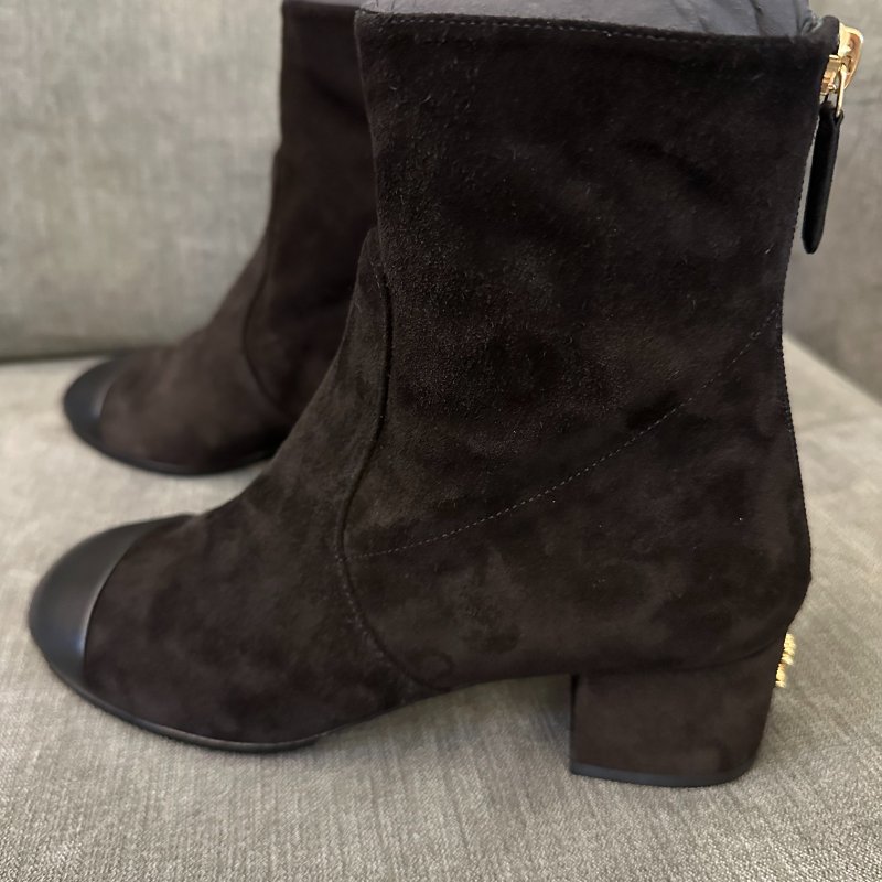 CHANEL 麂皮短靴-2