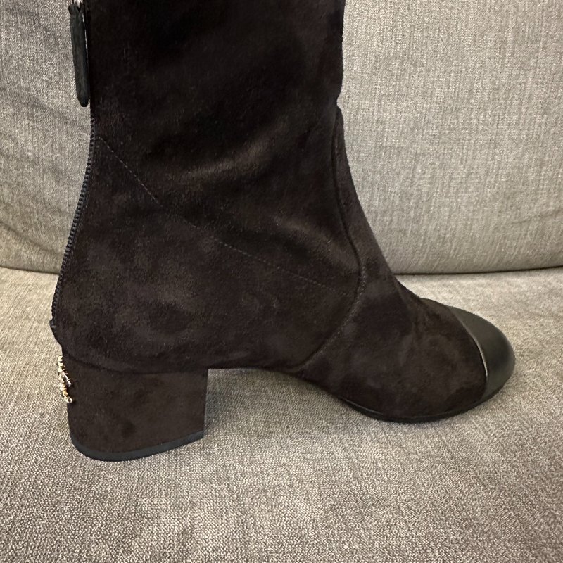 CHANEL 麂皮短靴-3