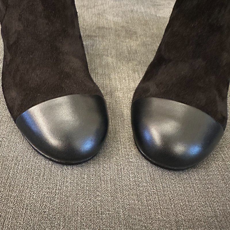 CHANEL 麂皮短靴-7