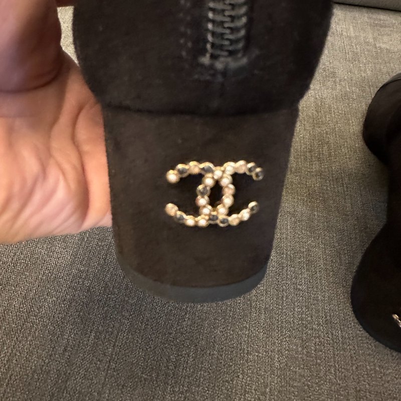 CHANEL 麂皮短靴-8