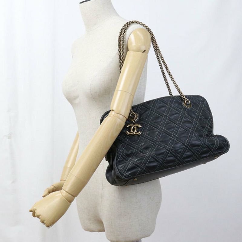 香奈兒女士灰色手提包鏈條-9