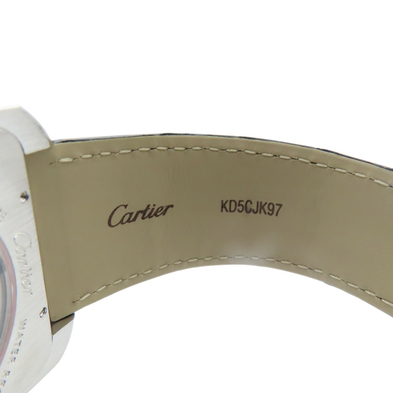 銀色錶盤 18K白金 皮革錶帶 Tank Anglaise 腕錶【Cartier 卡地亞】 W5310025-10