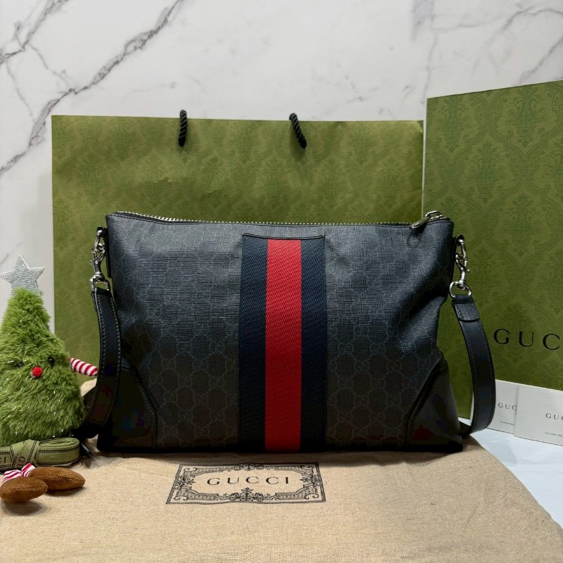 GUCCI Supreme防水帆布郵差包-0