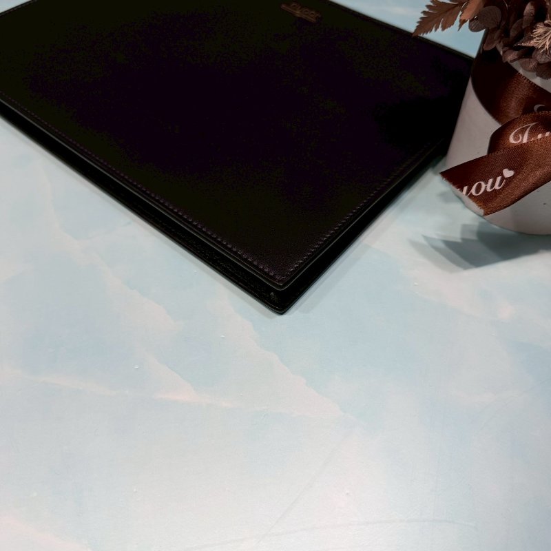 GUCCI 燙金Logo皮革手拿包-6