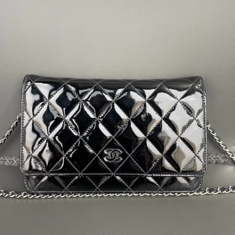 Chanel WOC # 香奈兒 黑色 漆皮WOC-0