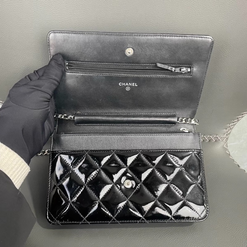 Chanel WOC # 香奈兒 黑色 漆皮WOC-6