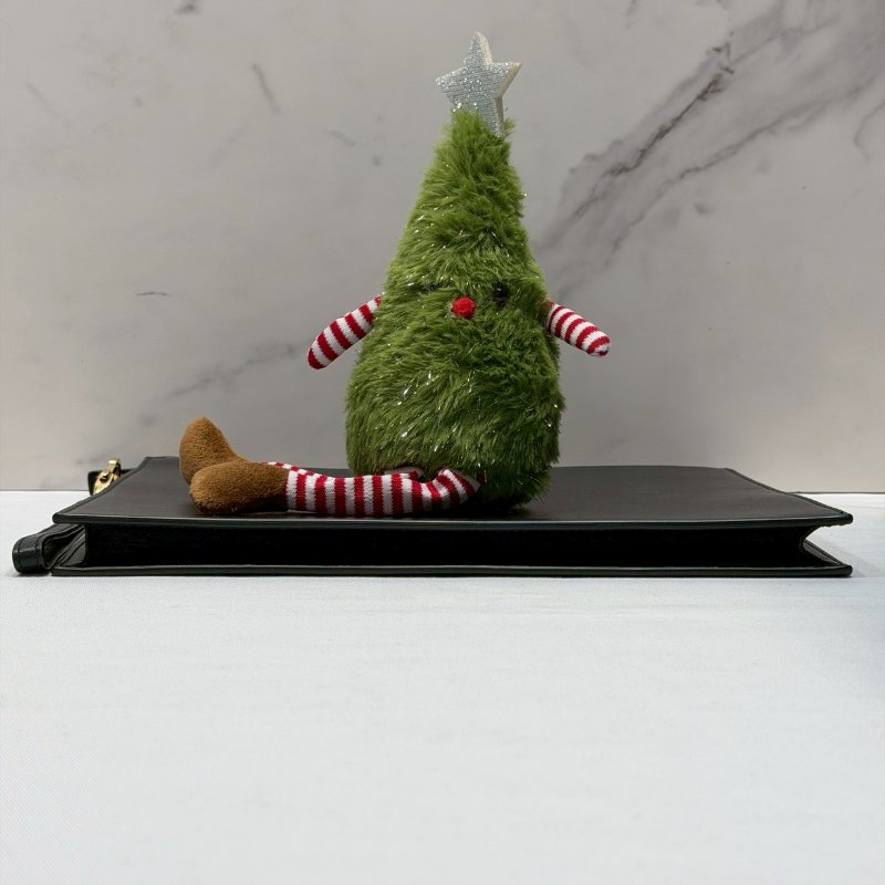 GUCCI 燙金Logo黑皮革手拿包-5