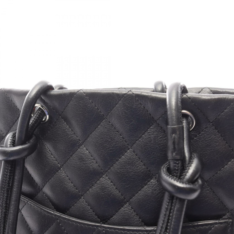 香奈兒 Cambon 中型托特包，漆皮，女士，黑色-11