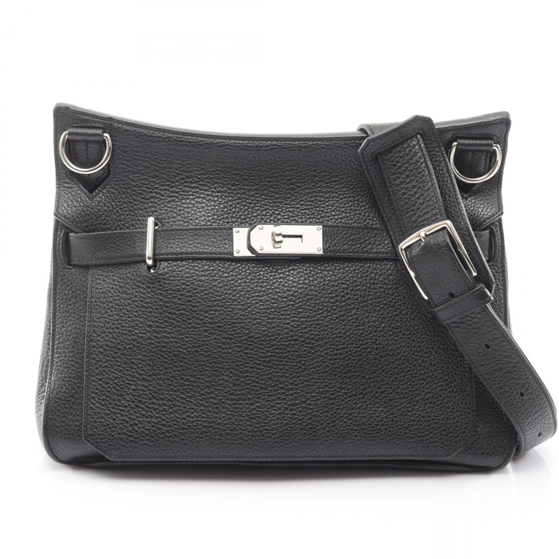 愛馬仕 Jypsiere 34 肩挎包，Clemence 皮革，黑色，SHW，二手-0
