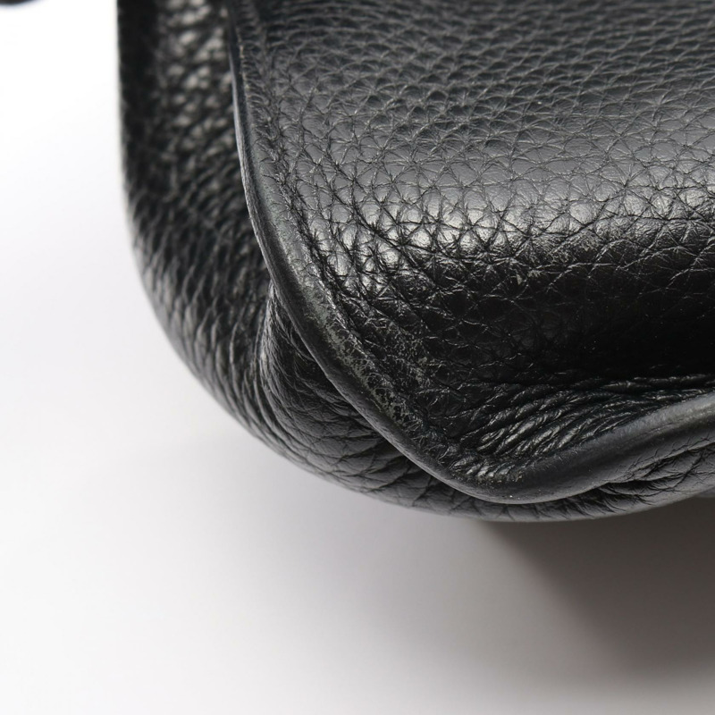 愛馬仕 Jypsiere 34 肩挎包，Clemence 皮革，黑色，SHW，二手-8