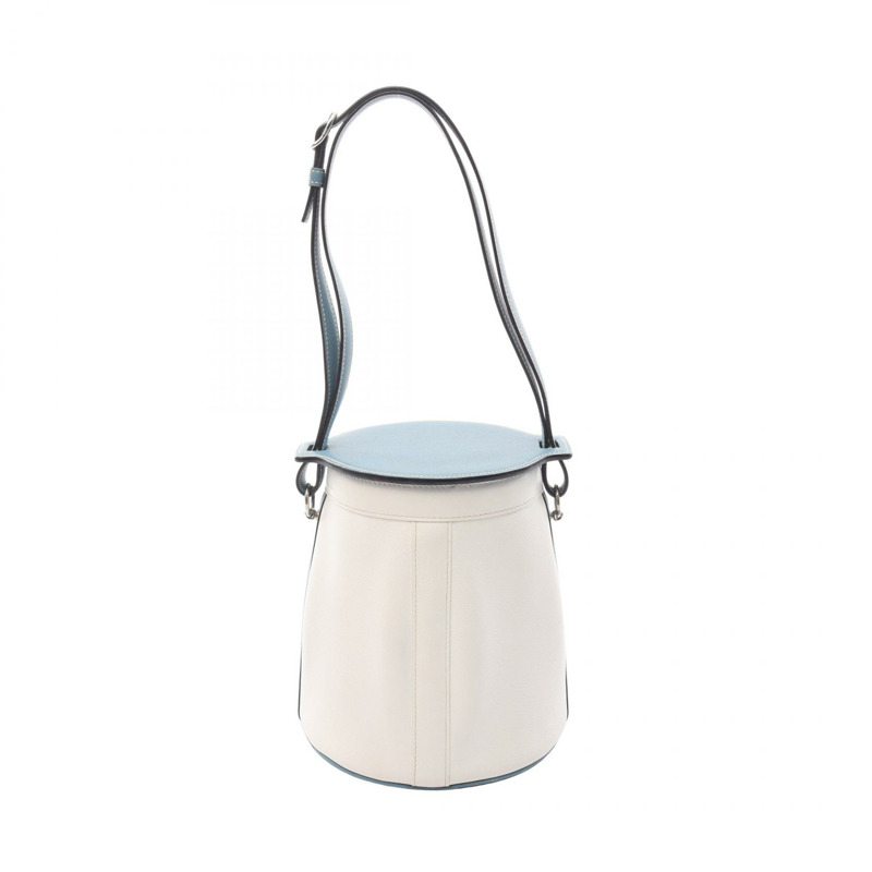 愛馬仕 Farming PM Picolore 肩背包，Epsom 皮革，白色/藍色，SHW 二手-0