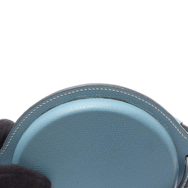 愛馬仕 Farming PM Picolore 肩背包，Epsom 皮革，白色/藍色，SHW 二手-5