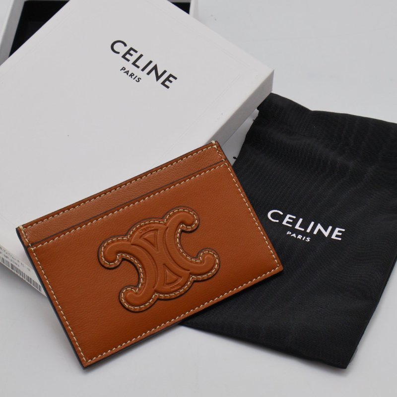 CELINE Triomphe羊皮卡片夾-10