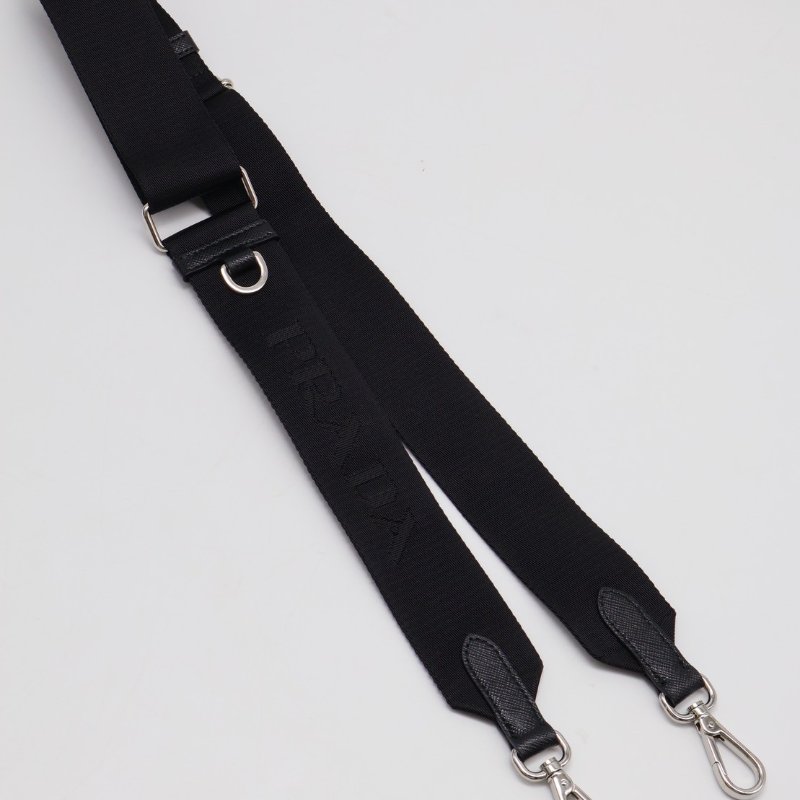 PRADA 經典三合一尼龍斜背包 - 黑銀-15