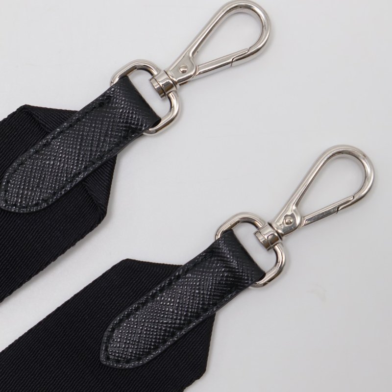 PRADA 經典三合一尼龍斜背包 - 黑銀-16