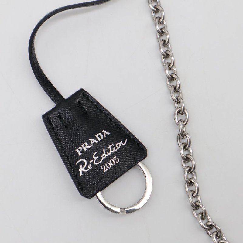 PRADA 經典三合一尼龍斜背包 - 黑銀-18