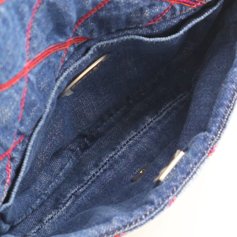 CHANEL 菱格紋牛仔馬鞍包-7