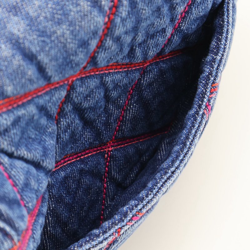 CHANEL 菱格紋牛仔馬鞍包-9