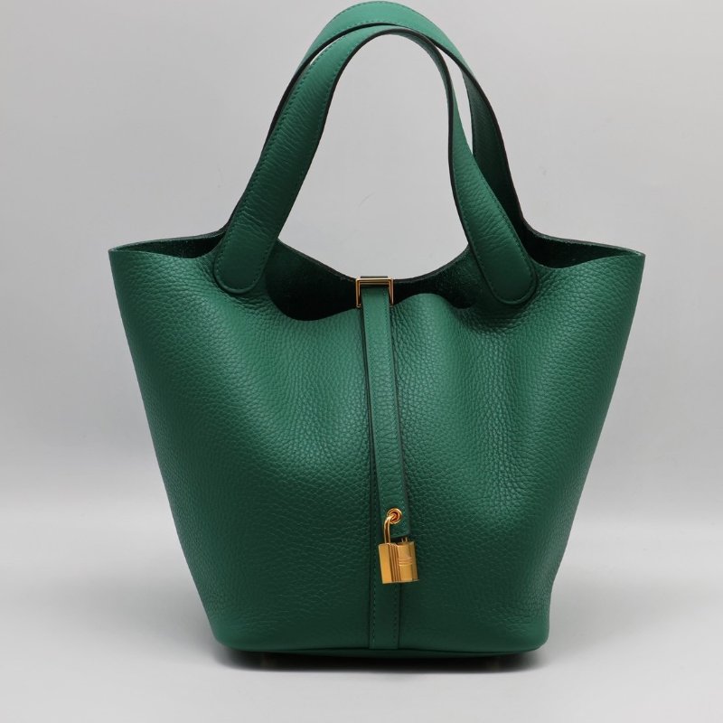 HERMES Picotin 22 - 絲絨綠金 B-0