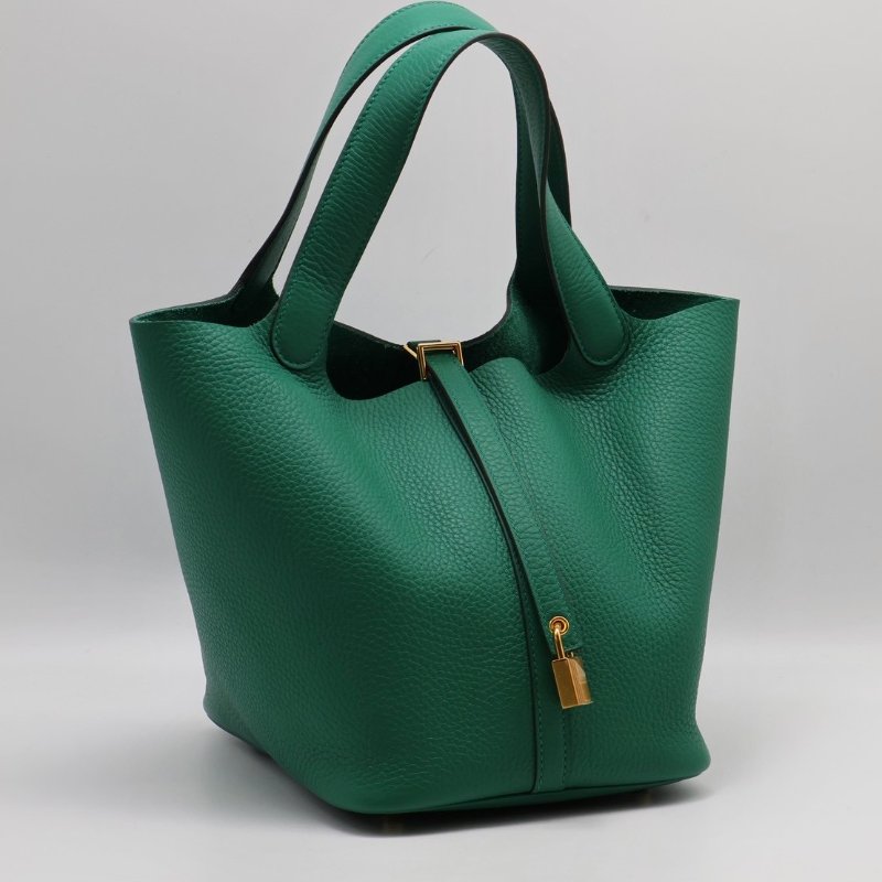 HERMES Picotin 22 - 絲絨綠金 B-1