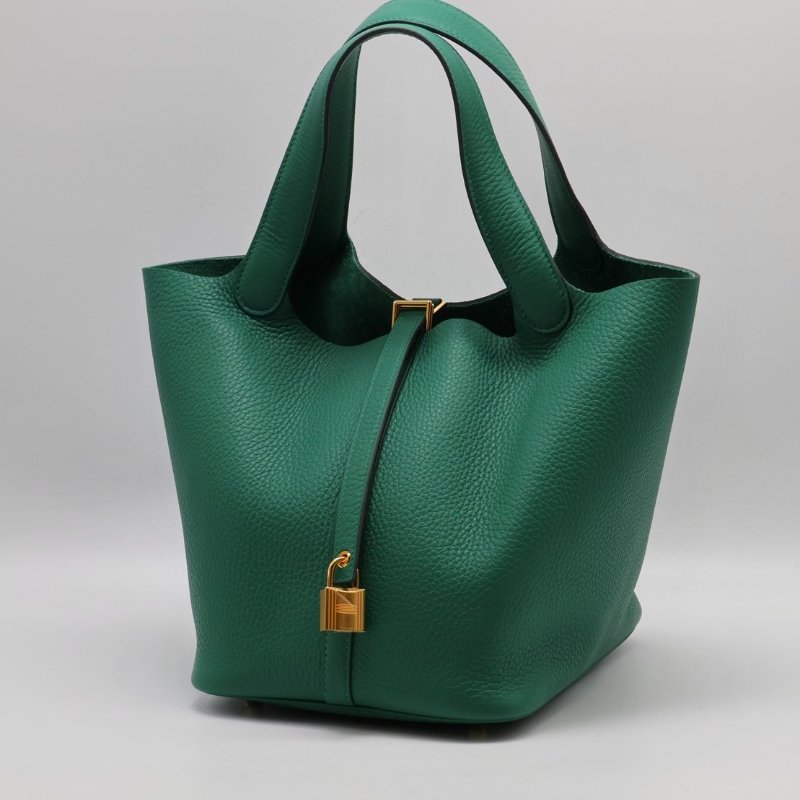 HERMES Picotin 22 - 絲絨綠金 B-2