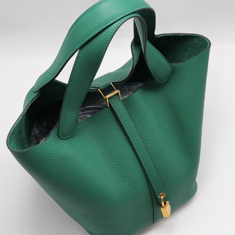 HERMES Picotin 22 - 絲絨綠金 B-4