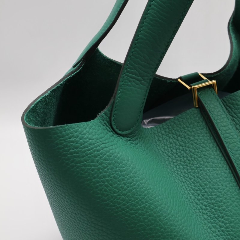 HERMES Picotin 22 - 絲絨綠金 B-5