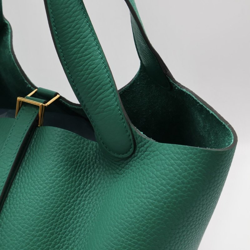 HERMES Picotin 22 - 絲絨綠金 B-6