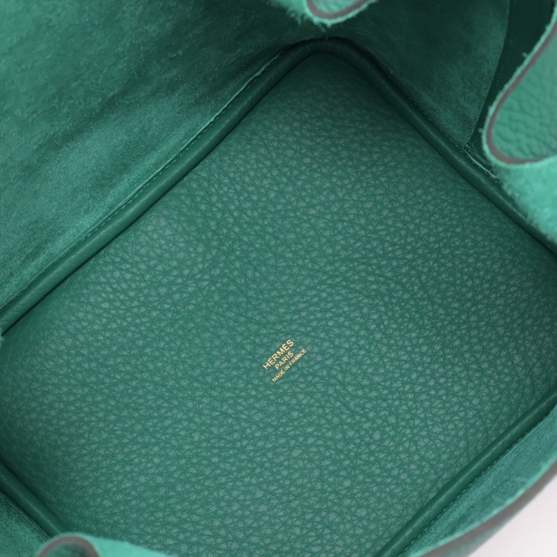 HERMES Picotin 22 - 絲絨綠金 B-7