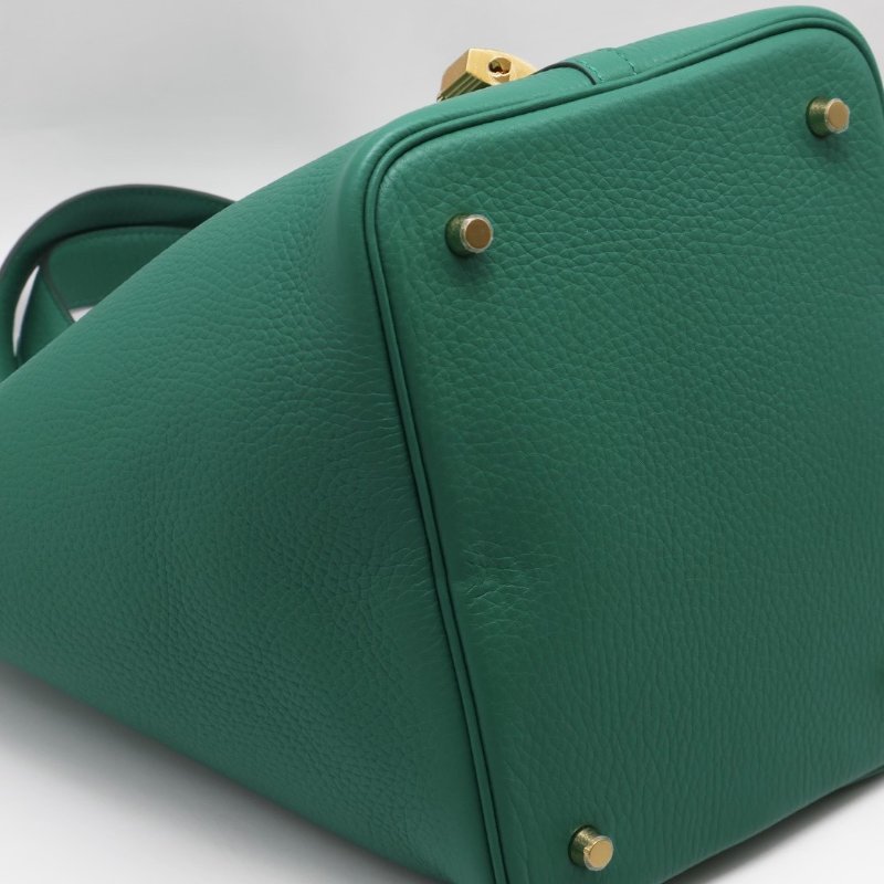 HERMES Picotin 22 - 絲絨綠金 B-10