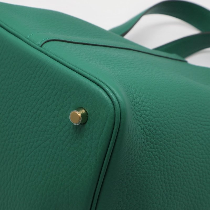 HERMES Picotin 22 - 絲絨綠金 B-13