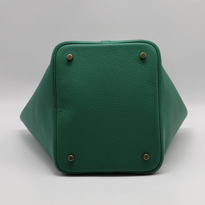 HERMES Picotin 22 - 絲絨綠金 B-14