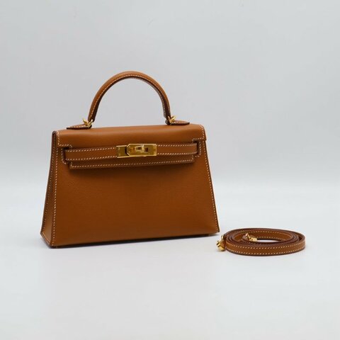 HERMES Mini kelly ll - 金棕金 Z