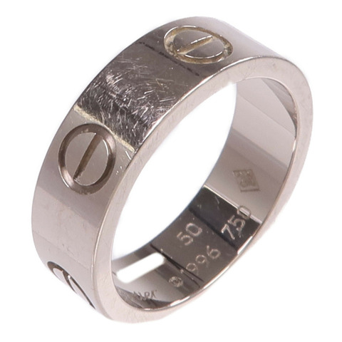 CARTIER 18K白金Love Ring戒指Cartier#50/US#5.25