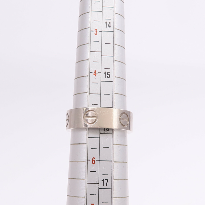 CARTIER 18K白金Love Ring戒指Cartier#50/US#5.25-7