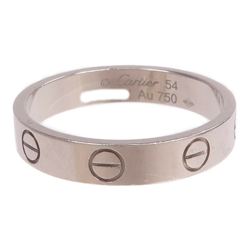 CARTIER 18K白金Mini Love Ring戒指Cartier#54/US#6.75-1