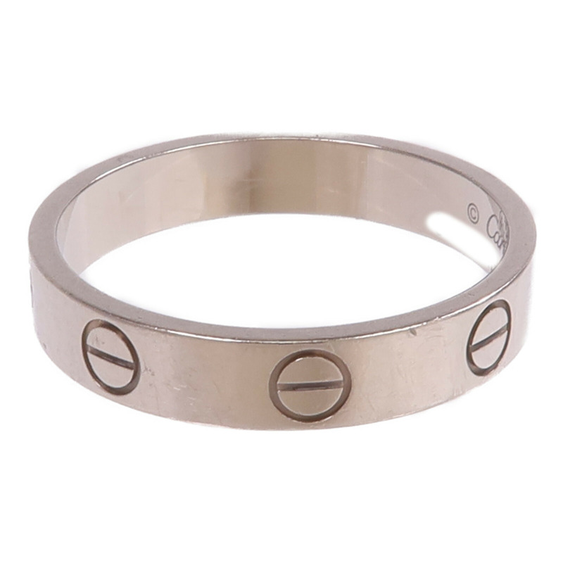 CARTIER 18K白金Mini Love Ring戒指Cartier#54/US#6.75-2