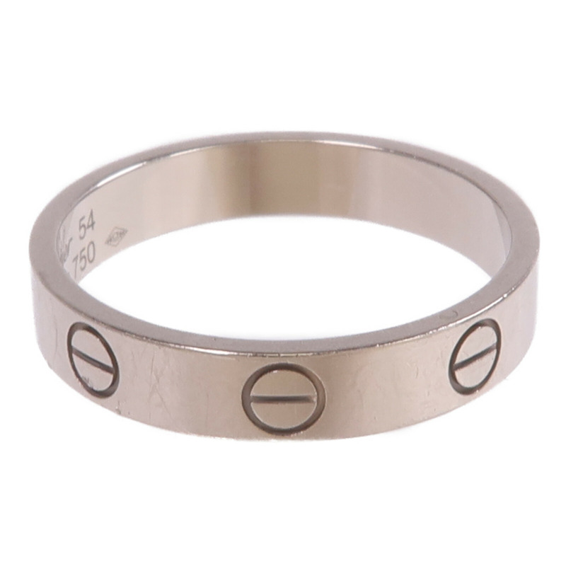 CARTIER 18K白金Mini Love Ring戒指Cartier#54/US#6.75-3