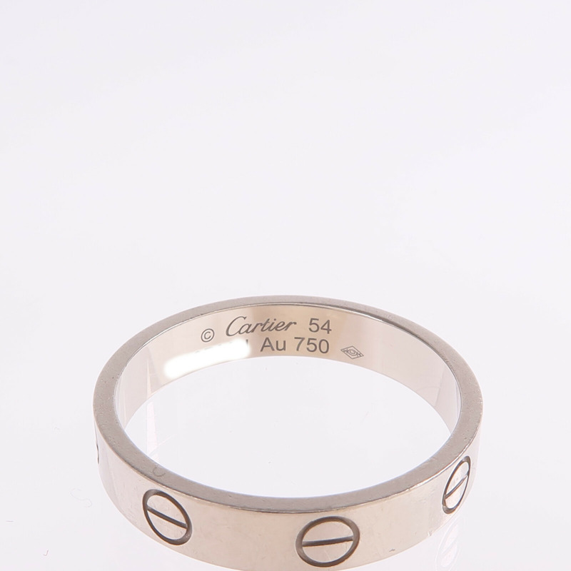 CARTIER 18K白金Mini Love Ring戒指Cartier#54/US#6.75-4