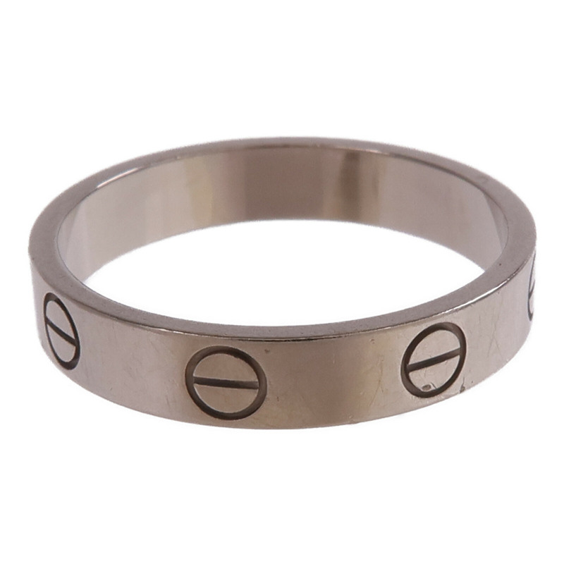 CARTIER 18K白金Mini Love Ring戒指Cartier#54/US#6.75-5