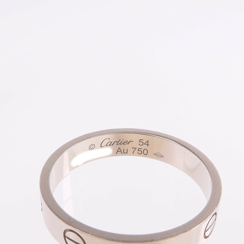 CARTIER 18K白金Mini Love Ring戒指Cartier#54/US#6.75-7