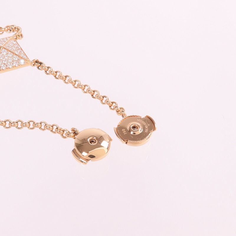 HERMES 18K玫瑰金Clou d'H dangle Earrings鑽石耳環-6