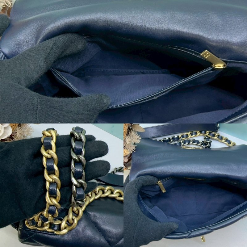 CHANEL 深藍黑色19包-5
