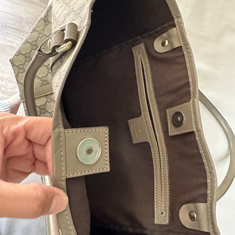 Gucci 托特包灰色-4