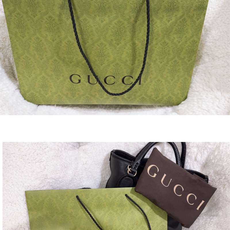 全新未使用Gucci 流蘇托特包（黑色）-0