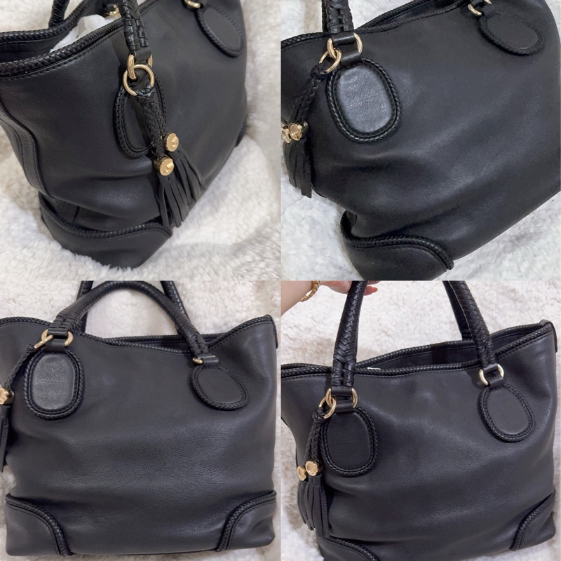 全新未使用Gucci 流蘇托特包（黑色）-6