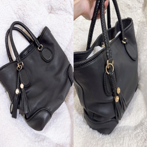 未使用Gucci 流蘇托特包（黑色）