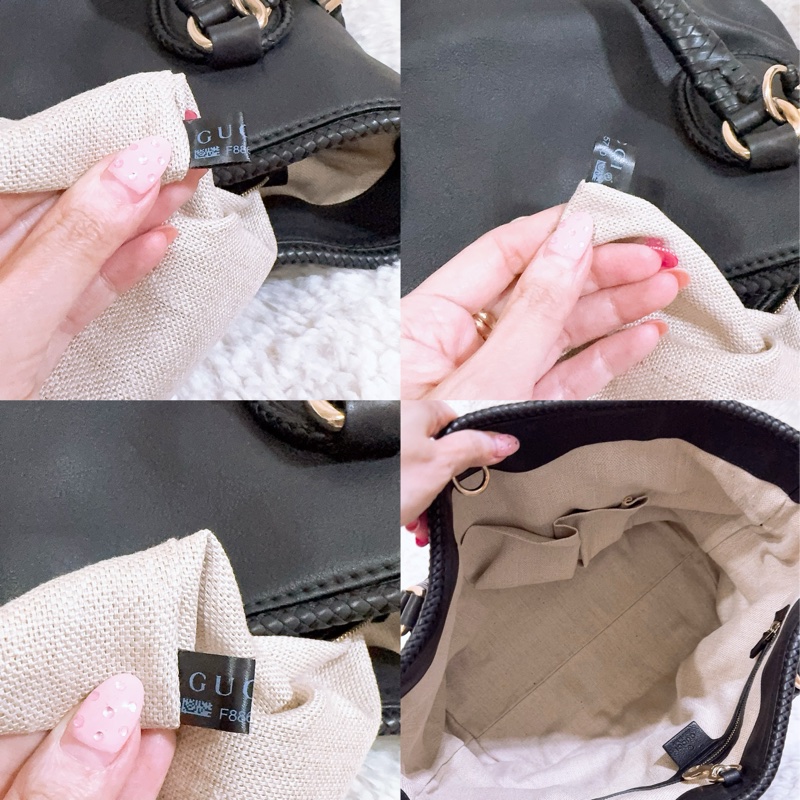 未使用Gucci 流蘇托特包（黑色）-3